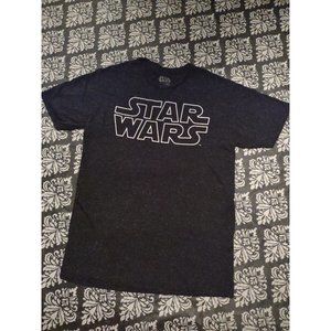 Mens Young Adult Black Short Sleeve Original Star Wars T-shirt Size Medium